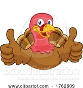 Vector Illustration of Cartoon Turkey Thanksgiving or Christmas Character by AtStockIllustration