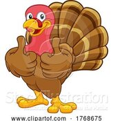 Vector Illustration of Cartoon Turkey Thanksgiving or Christmas Character by AtStockIllustration