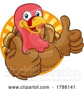 Vector Illustration of Cartoon Turkey Thanksgiving or Christmas Character by AtStockIllustration