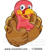 Vector Illustration of Cartoon Turkey Thanksgiving or Christmas Character by AtStockIllustration