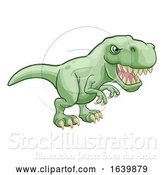 Vector Illustration of Cartoon Tyrannosaurus T Rex Dinosaur Character by AtStockIllustration