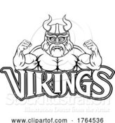 Vector Illustration of Cartoon Viking Sports Mascot by AtStockIllustration