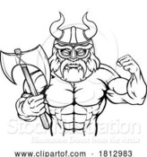 Vector Illustration of Cartoon Viking Sports Mascot by AtStockIllustration