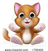 Vector Illustration of Cat Pet Kitten Cute Animal Character by AtStockIllustration