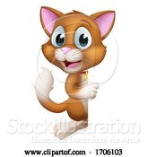 Vector Illustration of Cat Pet Kitten Cute Animal Character Sign by AtStockIllustration