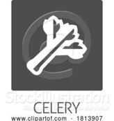 Vector Illustration of Celery Vegetable Food Allergen Icon Concept by AtStockIllustration