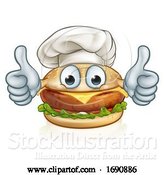 Vector Illustration of Character Burger Food Mascot by AtStockIllustration