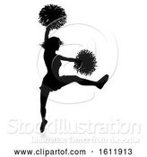 Vector Illustration of Cheerleader Pom Poms Silhouette by AtStockIllustration