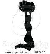 Vector Illustration of Cheerleader Silhouette by AtStockIllustration