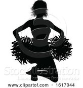 Vector Illustration of Cheerleader Silhouette by AtStockIllustration