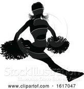 Vector Illustration of Cheerleader Silhouette by AtStockIllustration