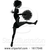 Vector Illustration of Cheerleader Silhouette by AtStockIllustration