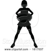 Vector Illustration of Cheerleader Silhouette by AtStockIllustration