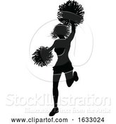 Vector Illustration of Cheerleader Silhouette by AtStockIllustration