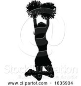 Vector Illustration of Cheerleader Silhouette by AtStockIllustration