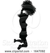 Vector Illustration of Cheerleader Silhouette by AtStockIllustration