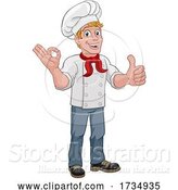 Vector Illustration of Chef Cook Baker Guy Giving Thumbs up by AtStockIllustration