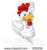 Vector Illustration of Chicken Rooster Cockerel Bird Character by AtStockIllustration