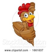 Vector Illustration of Chicken Rooster Cockerel Bird Character by AtStockIllustration