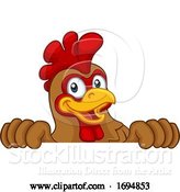 Vector Illustration of Chicken Rooster Cockerel Bird Character by AtStockIllustration