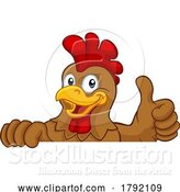 Vector Illustration of Chicken Rooster Cockerel Bird Character by AtStockIllustration