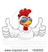 Vector Illustration of Chicken Rooster Cockerel Bird Sunglasses by AtStockIllustration