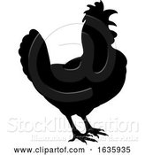 Vector Illustration of Chicken Rooster Farm Animal Silhouette by AtStockIllustration