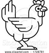 Vector Illustration of Chicken Sign Label Icon Concept by AtStockIllustration