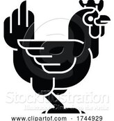 Vector Illustration of Chicken Sign Label Icon Concept by AtStockIllustration
