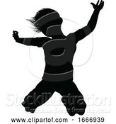 Vector Illustration of Child Kid Silhouette by AtStockIllustration