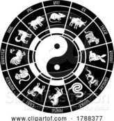 Vector Illustration of Chinese Zodiac Horoscope Animals Year Signs Wheel by AtStockIllustration