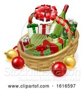 Vector Illustration of Christmas Hamper Gift Basket by AtStockIllustration