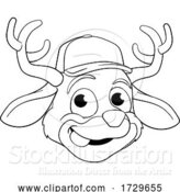 Vector Illustration of Christmas Reindeer Character by AtStockIllustration