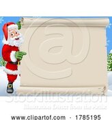 Vector Illustration of Christmas Santa Claus Sign Background by AtStockIllustration