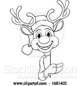Vector Illustration of Christmas Santas Reindeer Character by AtStockIllustration