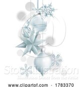 Vector Illustration of Christmas Tree Silver Balls Bauble Decorations by AtStockIllustration