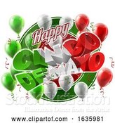 Vector Illustration of Cinco De Mayo Mexican Holiday Balloons Background by AtStockIllustration