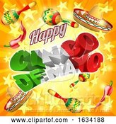 Vector Illustration of Cinco De Mayo Mexican Holiday Stars Background by AtStockIllustration