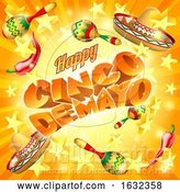 Vector Illustration of Cinco De Mayo Mexican Holiday Themed Background by AtStockIllustration