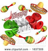 Vector Illustration of Cinco De Mayo Mexican Holiday Themed Background by AtStockIllustration