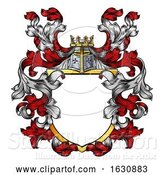 Vector Illustration of Coat of Arms Crest Knight Family Heraldic Shield by AtStockIllustration