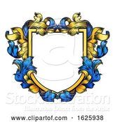 Vector Illustration of Coat of Arms Crest Knight Heraldic Family Shield by AtStockIllustration