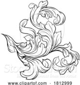 Vector Illustration of Coat of Arms Filigree Heraldic Heraldry Pattern by AtStockIllustration