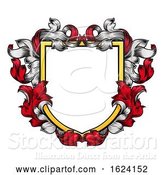 Vector Illustration of Coat of Arms Shield Crest Knight Heraldic Family by AtStockIllustration