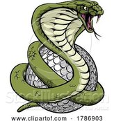 Vector Illustration of Cobra Snake Golf Ball Sports Team Mascot by AtStockIllustration