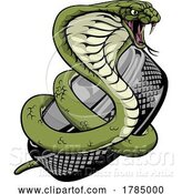 Vector Illustration of Cobra Snake Ice Hockey Team Sports Mascot by AtStockIllustration