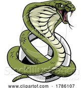 Vector Illustration of Cobra Snake Soccer Football Animal Team Mascot by AtStockIllustration