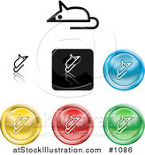 Vector Illustration of Colored Mouse Icon Buttons by AtStockIllustration