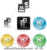 Vector Illustration of Colored Picture Icon Buttons by AtStockIllustration