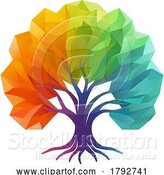 Vector Illustration of Colorful Rainbow Tree by AtStockIllustration